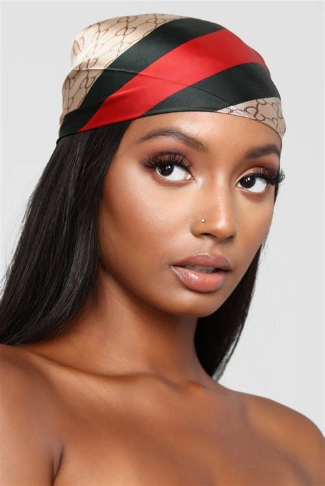 fake designer head scarf